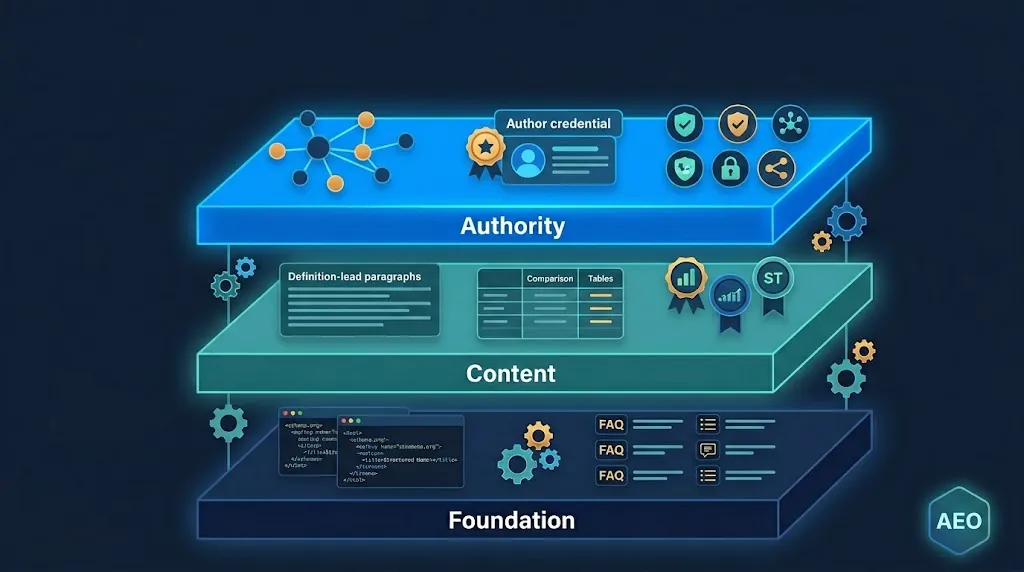 Best Answer Engine Optimization (AEO) Techniques for 2026: Foundation, Content, and Authority Layers
