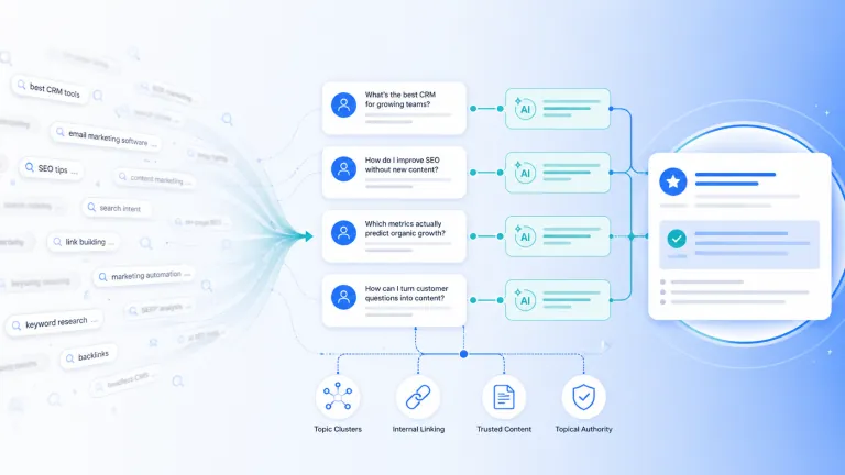 AI search content strategy built around customer questions and trusted answers