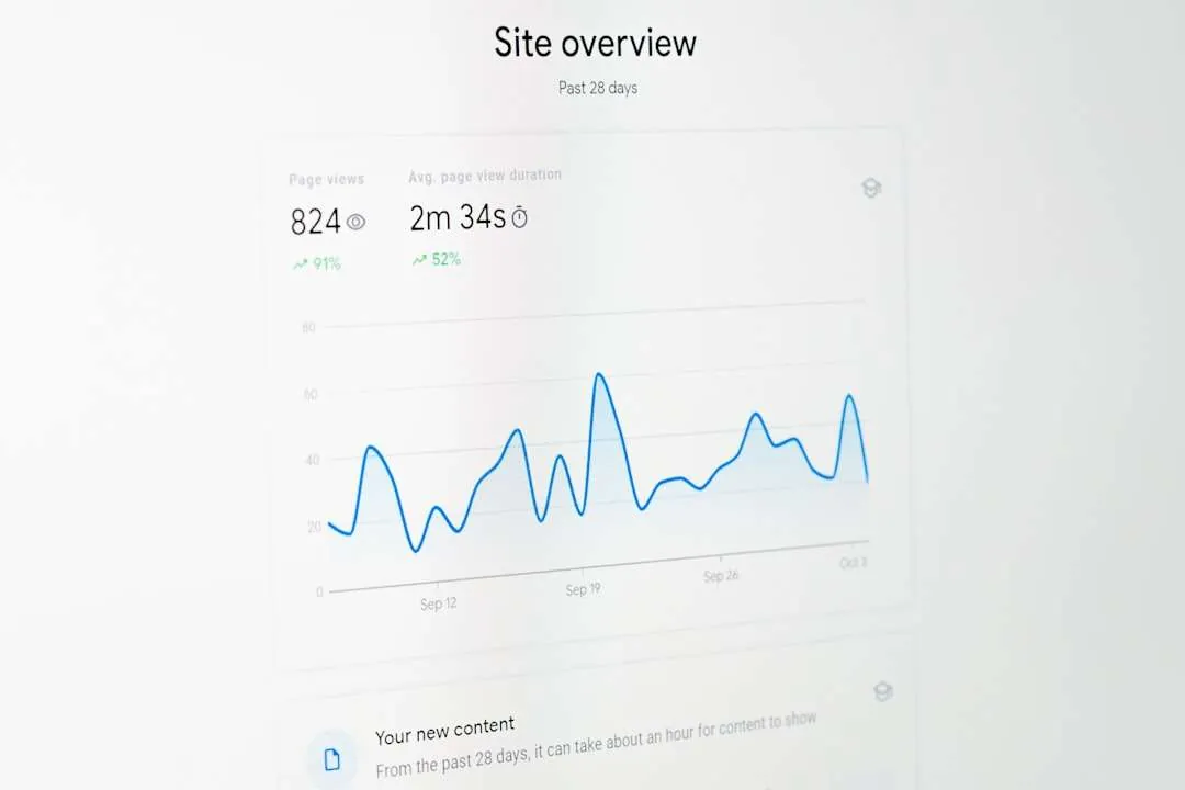 Graph showing improved SEO metrics