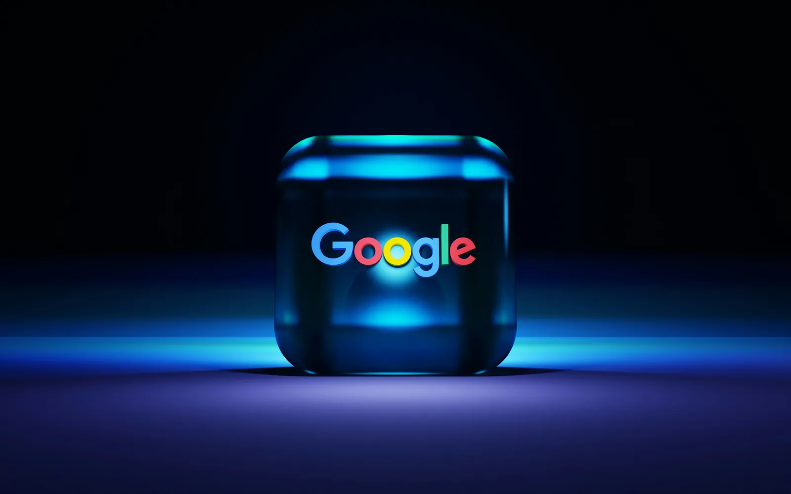Futuristic concept of AI search engine technology
